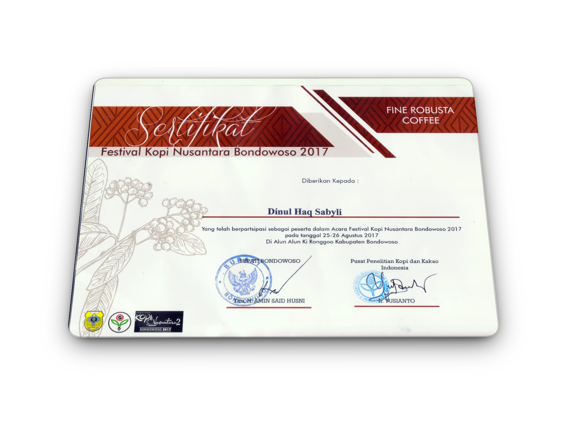 Fine Robusta Coffee Participant - Bondowoso Regency